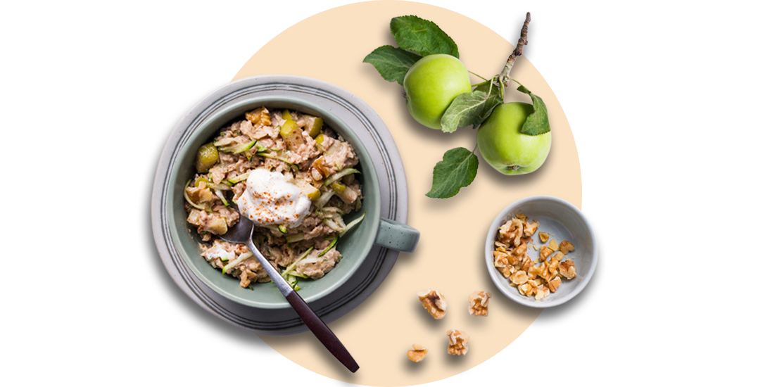 Apple Peanut Butter Zoats a la Crème
